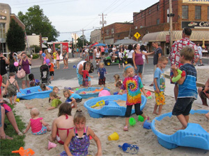 Beach party on the square. Image via Leonardtown Square on Facebook.